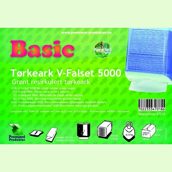 Basic Singelfold V-Falset 5000 - *Krt a 5000 ark