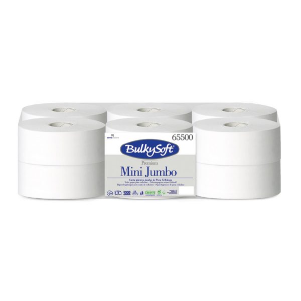 Toalettpapir BulkySoft Jumbo mini 145,Premium Pluss 2-lag *krt a 12rl