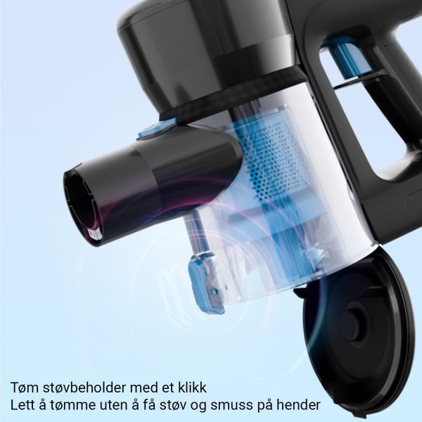 V8 Batteridrevet Støvsuger - Blå - Bilde 4