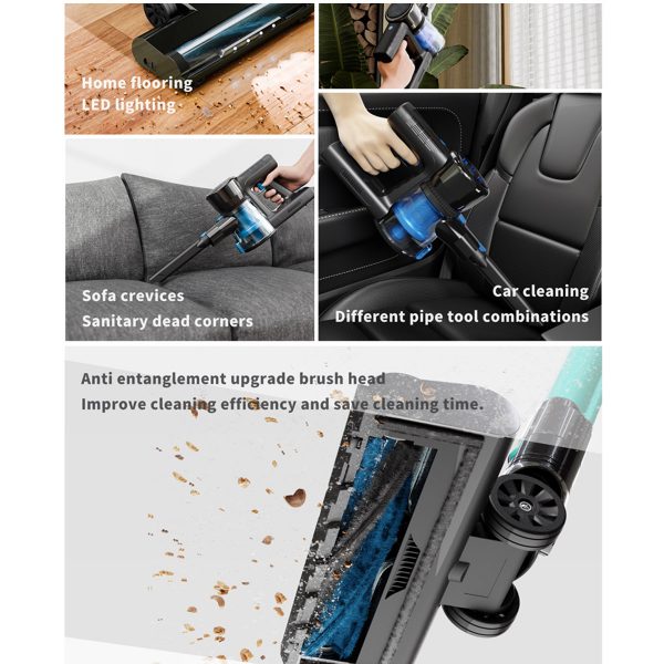 V8 Batteridrevet Støvsuger - Grønn - Bilde 6