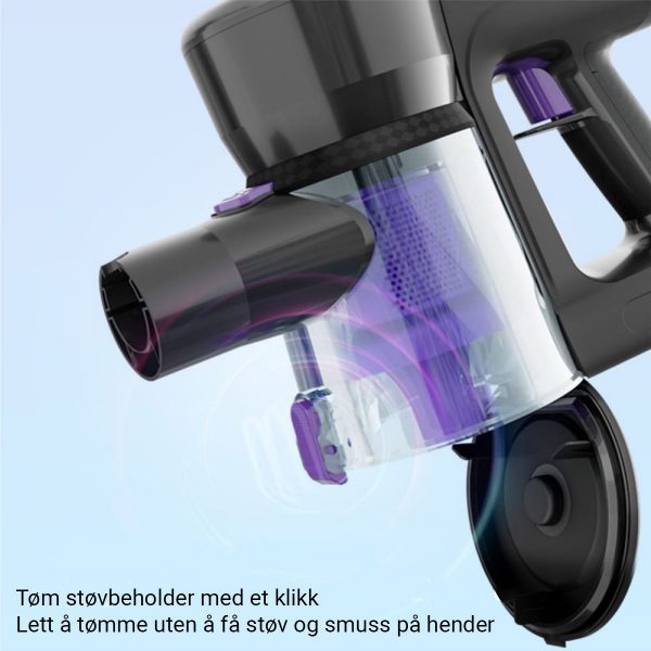 V8 Batteridrevet Støvsuger - Lilla - Bilde 4