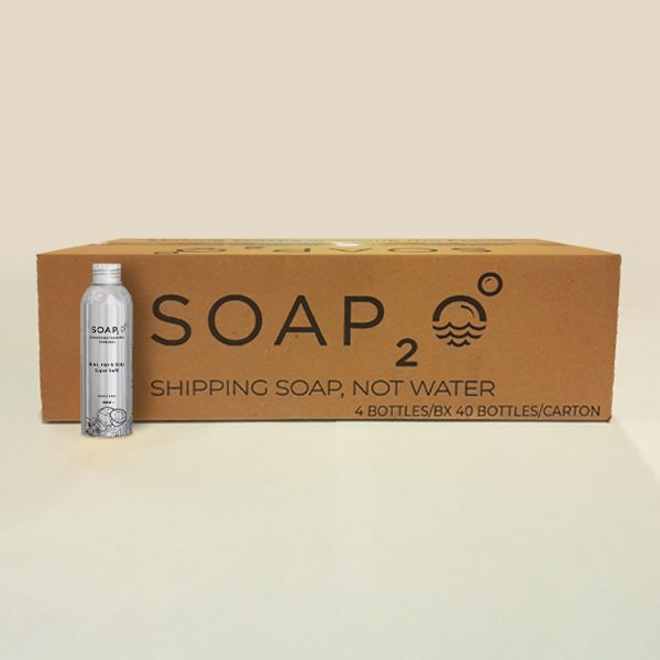 SOAP2O Gel Hair, Hand & Body Soap - Krt a 10 Pk á 4 stk 150ml flasker (160L gelsåpe)